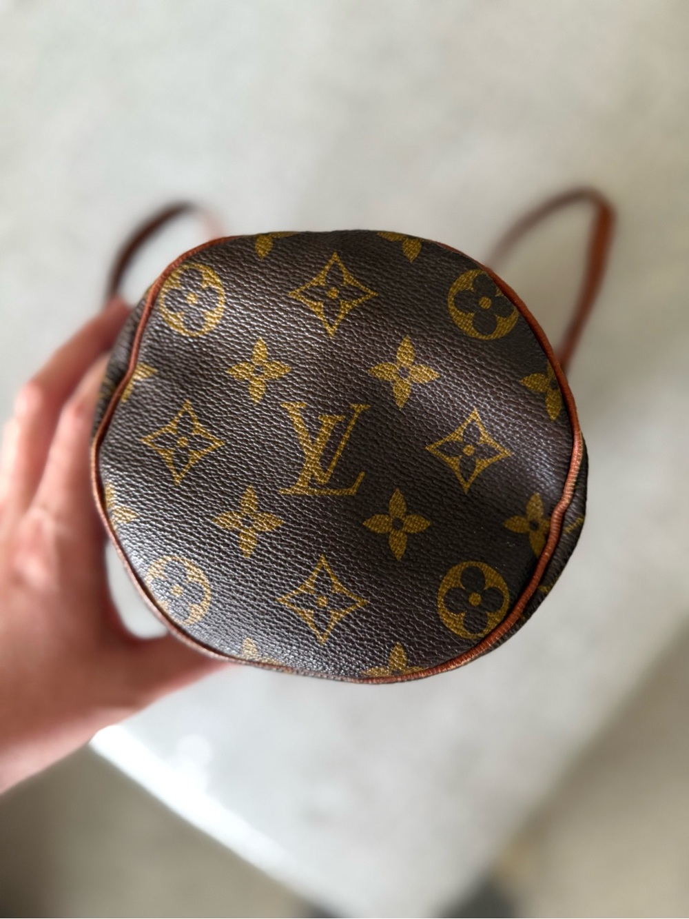 Louis Vuitton Monogram Papillon Small Barrel Bag in Brown and Tan - Picture 4 of 10